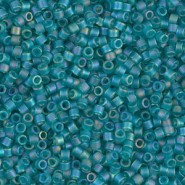 Miyuki delica Beads 11/0 - Matted transparent caribbean teal ab DB-1283